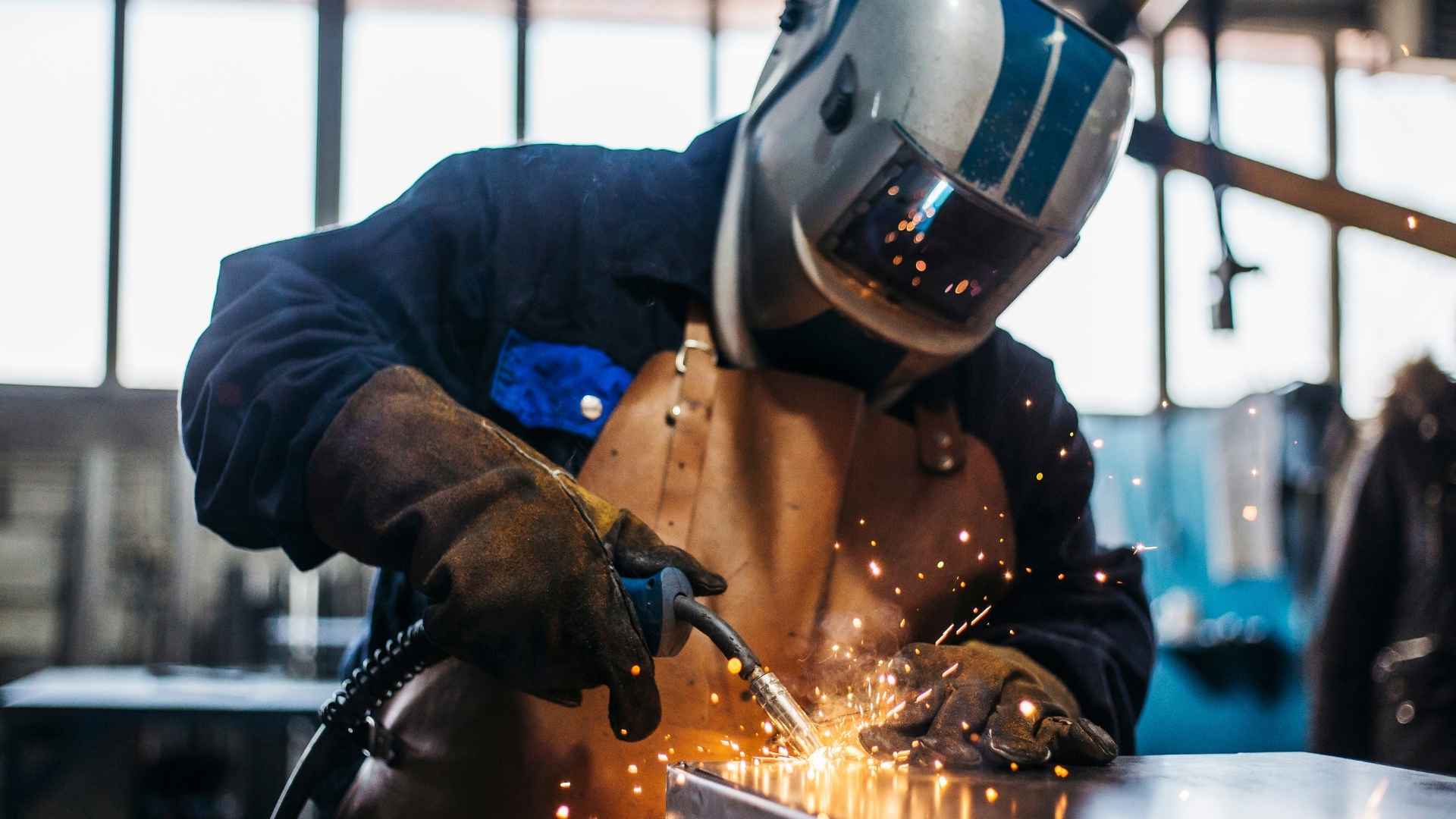 industrial welder with torch